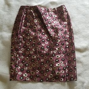 J. Crew Metallic Plum skirt